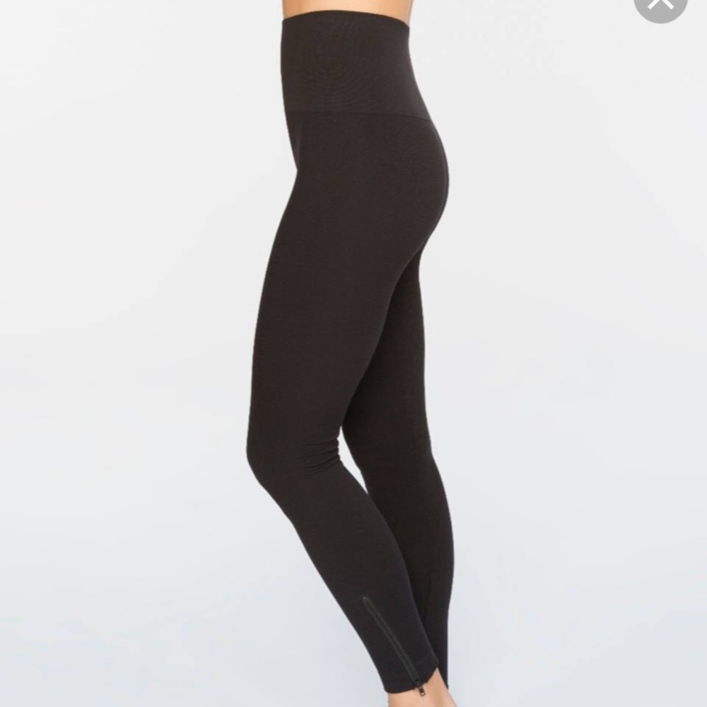 Spanx Seamless Side Zip Leggings, Black - NWT!